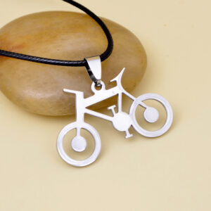 Stainless Steel Men's Personalized Bicycle Necklace